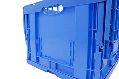 KLAPPBOX MIT DECKEL 61 Liter, stabile Faltbox Made in Germany, 60x40x33cm, Kunststoff Transportkiste, Plastikbox, Transportbox, max. 60kg - 7