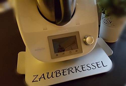Gleitbrett Alu eloxiert mit Schriftzug MAMAS PLAYSTATION geeignet für den Thermomix TM31/TM5