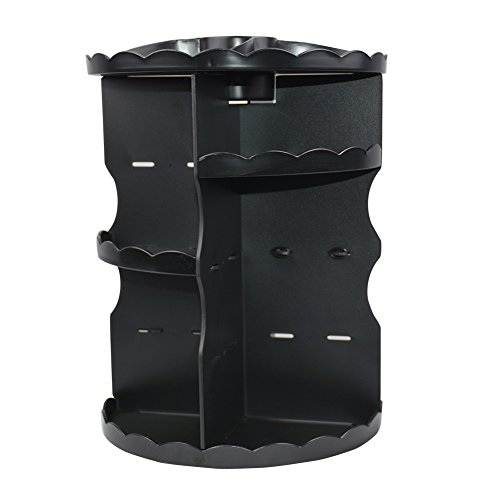 St.Oswalds Rotating Kosmetik Organizer Tower für Make UP Aufbewahrungs (Schwarz)