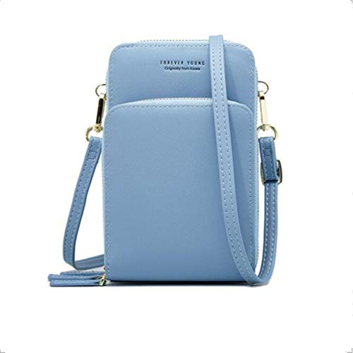 Preisvergleich Produktbild AIFILLE, Damen Umhängetasche blau hellblau Wallets for Women