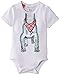 Pumpkin Patch Baby-Boys Dino Romper, Bright White, 3 Years (Manufacturer Size:18-24 Months)