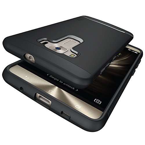 ZenFone 3 Deluxe Funda  Caja protectora TUDIA MERGE TAREA PESADA Protecci  n EXTREME de doble capa para ASUS ZenFone 3 Deluxe ZS570KL  Negro Mate 