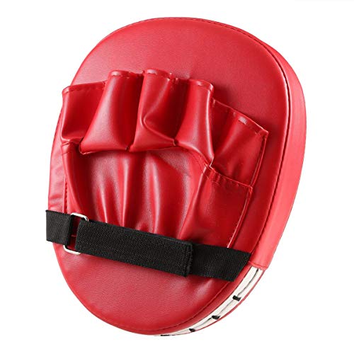 WEIWEITOE Coussin de Cible Flexible pour Le Poing à la Main Taekwondo Sanda Pied Muay Thai MMA Boxe Cible pour Le karaté Kung fu Pad, Rouge,