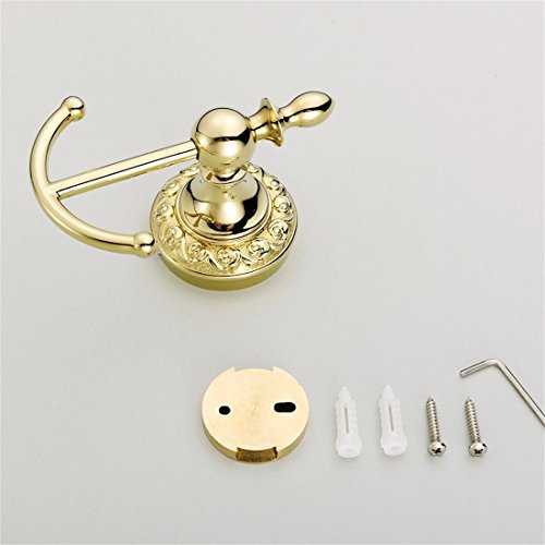 BigBig Home Handtuchhalter Gold aus Messing, Handtuchring Modern mit