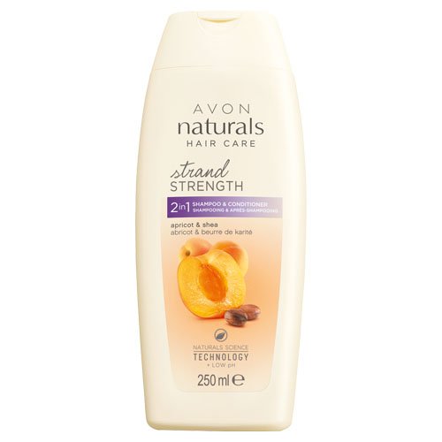 Avon 2-in-1 Naturals Shampoo and Conditioner, Golden Apricot and Shea 250 ml