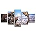 Produktbild LHDLily Leinwandbilder Bild 5 TLG - Leinwand Vlies Wandbild - Kunstdruck Tapete - Wohnzimmer Wanddeko Wand Wandbild - Mural Wanddekoration - Adler 150x80cm with Frame