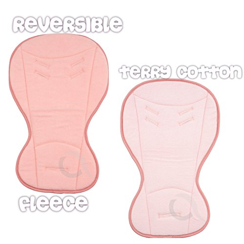Baby car seat buggy INSERT LINER - REVERSIBLE Summer and Winter 2in1 (baby pink)