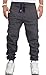 Produktbild RMK Herren Hose Jogginghose Trainingshose Fitnesshose Sweatpants Uni Einfarbig H.03 (5XL Dunkel-Grau)