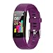 Produktbild Mumuj Fitness Armband mit Pulsmesser,Wasserdicht IP67 Fitness Tracker 1,14 Zoll Farbbildschirm Fitness Uhr Schrittzähler Uhr Smartwatch Alarmanzeige Schlafüberwachung für Damen Herren (Lila)