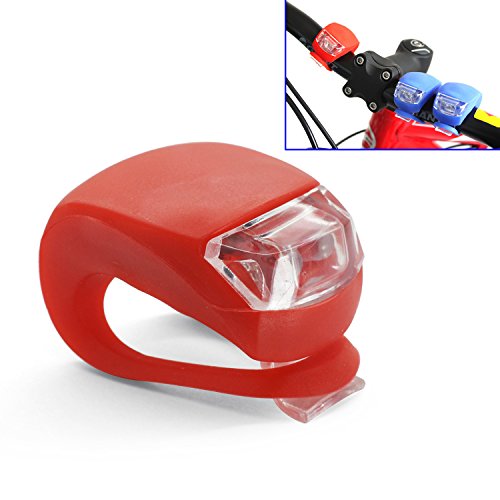 Grenhaven Mini Luce LED Silicone Lampada LED Bici, Custodia in Silicone, Accessorio per Bici, Escursione a Piedi, Passeggiate, Illuminazione Passeggino
