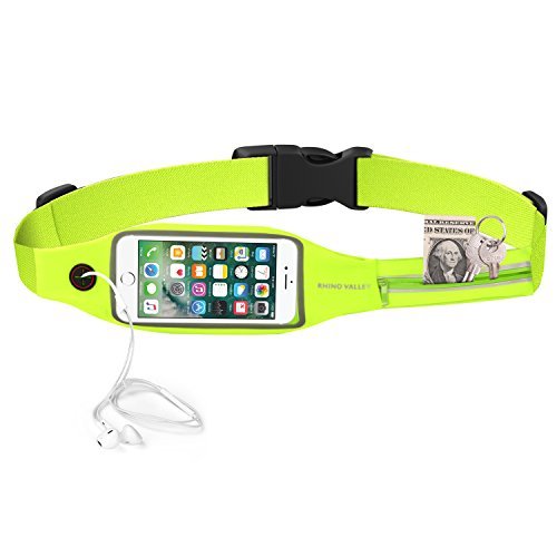 Rhino Valley Sport Jogging GÃ¼rtel HÃ¼fttasche mit 2 Taschen -Geld, SchlÃ¼ssel Ausweise, iPhone 7/6S Plus, Galaxy S8,Smartphone bis zu 6