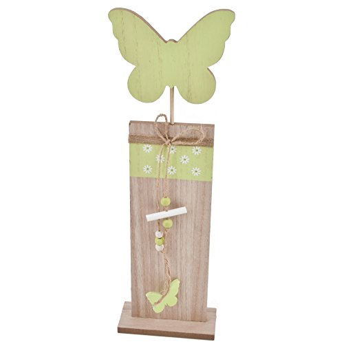 Steele Schmetterling Deko Objekt Holz 44x14x6cm natur grün Landhaus Design