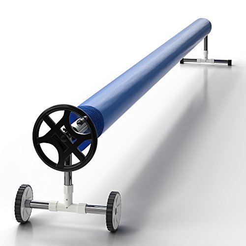 Pool Aufroller fahrbar Aufrollvorrichtung für Solarfolie Poolabdeckung (Silber) - 2