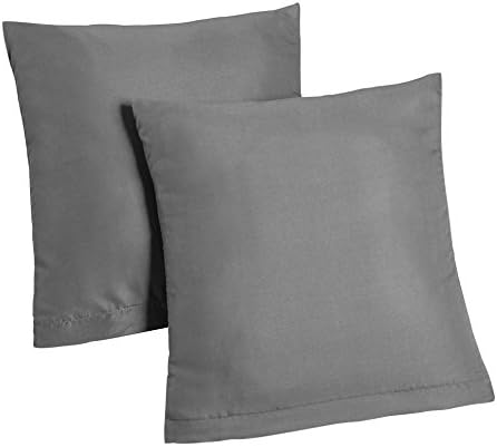 2x pieces Microfibre Cushion Covers Pillow cover Pillow covers, Microfibre, graphite, 80 x 80 cm