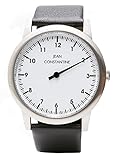 Jean Constantine Unisex Einzeigeruhr Unisex 5 ATM, Echtlederarmband, Weiss