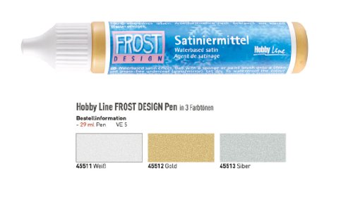 Frost Effekt Pen silber, Satinierstift, Satinierfarbe, Glasmalstift, Glasmalfarbe, Satiniermittel silber - 2