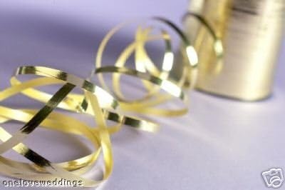500m Gold Metallic Christmas Curling Balloon Ribbon Xmas Gift Wrapping