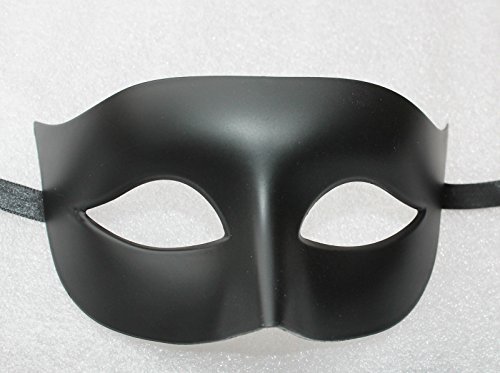 Herren und Damen Matt Schwarz Qualität Venezianische Maskerade Maske