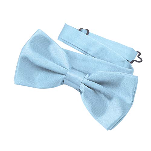 DonDon Pajarita Hombre elegante con gancho con nudo y ajustable color azul claro