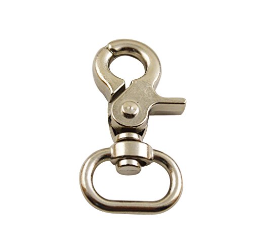 Amanaote Silber 2 cm Innen Durchmesser oval-ring Zange Karabinerverschluss Claw Drehgelenk Schließe Haken 6 Stück