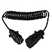 Produktbild Professionelle 7 Pin Trailer Converter mit Kabel 3,5 Meter Trailer Connector Adapter Trailer Kabelbaum für Rücklichter(schwarz) Jasnyfall