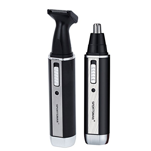 XINCARE 2 in 1 Waterproof Rechargable 360 degree Nose Ear Hair Trimmer Electric Beard Sideburn Hair Shaver Razor Remover Face Shaving Groomer Set (2 in 1)