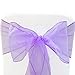 Produktbild 1, 50, 100, 120 und 150 x 17 cm breit 280 cm lang – Organza Schärpen Stuhlhusse Bögen Volleres für Hochzeit Geburtstag Party Events 34 Farben von Hochzeit Decor, Textil, Light Lilac Purple, 100 Stück