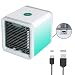 Produktbild HKANG Tragbare Tabletop USB Evaporative Air Cooler 4 In 1 Personal Space Air Cooler Humidifier Purifier und Mini Desk Fan/Desktop Air Conditioner Fan Mit 3 Speeds und 7 Farben LED-Nachtlicht