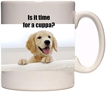 is It Time for A Cuppa? Cute Golden Labrador Dog Novelty Tea/Coffee Mug/Cup