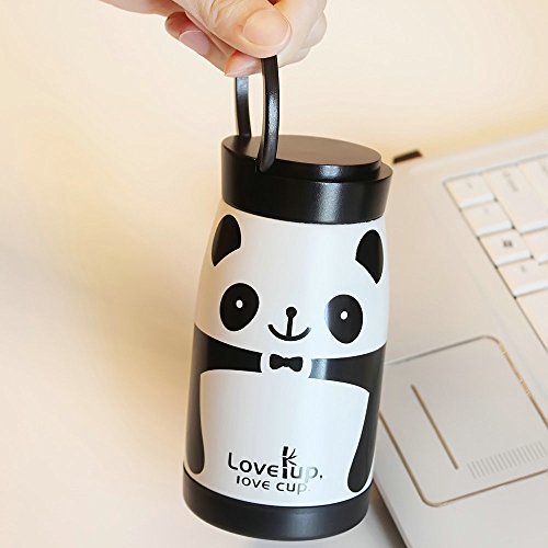 UPSTYLE Vakuum Cup Multifunktions Kinder Edelstahl Wasser Flasche mit Trinkhalm Lovely Muster Kinder thermoses, 8.79oz, SC011 - 7