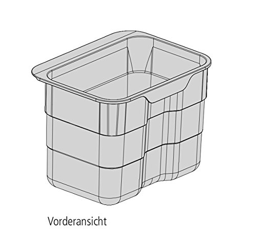 SO-TECH® BIKI Bio-Müll Abfallbehälter 4,2 L grau mit Deckel Abfallsammler zum Einhängen Mülleimer Tischmülleimer - 6