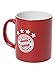 Produktbild FC Bayern München Tasse rot, FCB Logo mit Vier Sternen in weiß, offizieller Kaffeebecher für Bayern-Fans