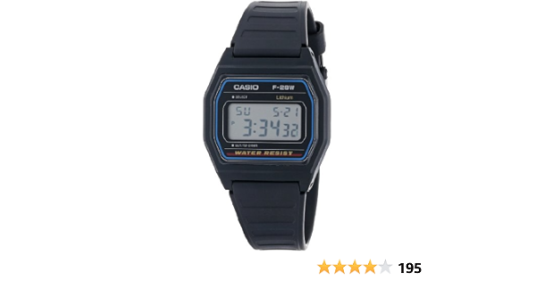 Casio Men's Classic Digital F28W-1 Black Resin Quartz Watch with Digital  Dial : Amazon.co.uk: Watches