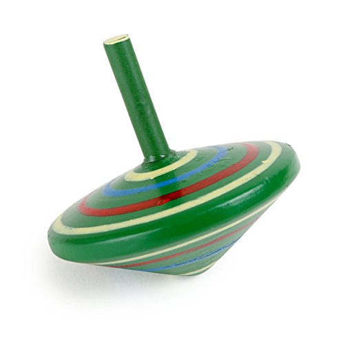 Kreisel aus Holz, sechs Stück mit farbenfroher Bemalung, toller Effekt beim Drehen - 7