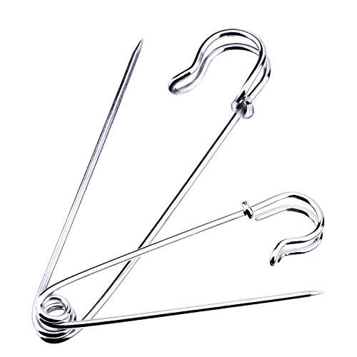 Outus 30 Stück Extragroß Sicherheitsnadel Rostfrei Stahl Heavy Duty Sicherheitsnadel für Decke, Rock, Kilts ( 4 Zoll und 3 Zoll) - 5
