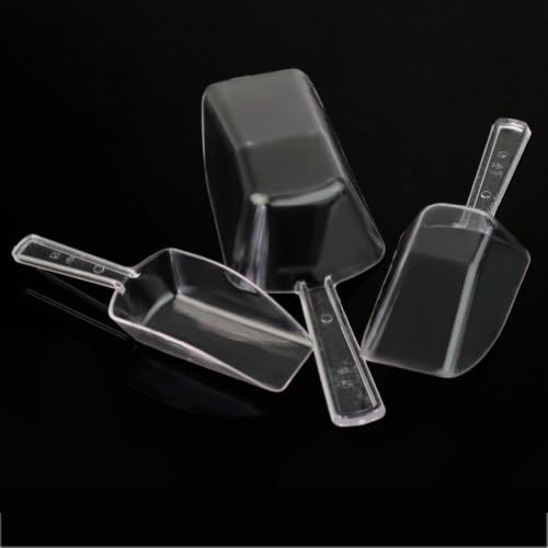 ohofy 3pcs Bar Buffet Wedding Favor Party Ice Sugar Sweets Candy Clear Plastic Scoops