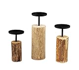 3 INDIVIDUELLE KERZENSTÄNDER: Sie möchten eine moderne Wohnlandschaft gestalten und dabei die besten Eigenschaften aus Moderne und Natur kombinieren? Modernes Design mit den Rohstoffen der Natur vereint in 3 wundervoll kreierte Kerzenständer - jeder hat dabei eine andere Größe.