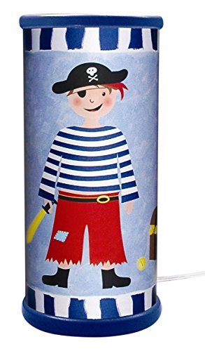 Preisvergleich Produktbild Waldi Leuchten Tischleuchte Pirat inklusive LED Leuchtmittel, blau WAL-81244.3