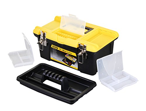 Stanley Werkzeugbox Jumbo, 56.2 x 31.4 x 30 cm, integrierter Organizer, Bohrer-Bithalter, Metallschließen, 1-92-908 - 3