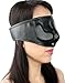 Produktbild Bondage SM Leder Augenbinde Augenmaske mit Nasen Lüftlöcher schwarz