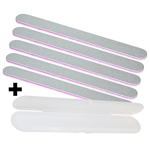 SET - 5x Profi Nagelfeile Silverstar Imperial Long-Life - Körnung 100/180 + GRATIS Feilenbox - Profi-Studio-Feile