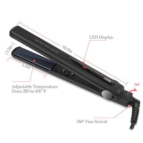 BESTOPE Haarglätter Keramikplatten Glätteisen mit LED Anzeige und Tastensperre Hair Styler Auto-abschalten Hitzebeständige Haarbürste - 5