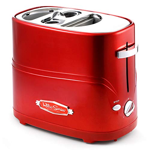 FXX Breadmaker, Amovible Pop-up Maker Dog Grille-Pain Chaud avec Pain Tong Simple Temps réglable de Cuisson Propre Pain Petit déjeuner Hot Dog Toaster
