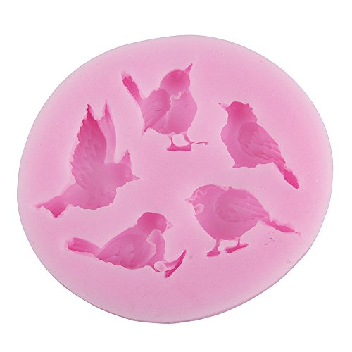 niceeshop(TM) Vögel Form Fondant Formen Silikon Kuchenform Keksform,Rosa