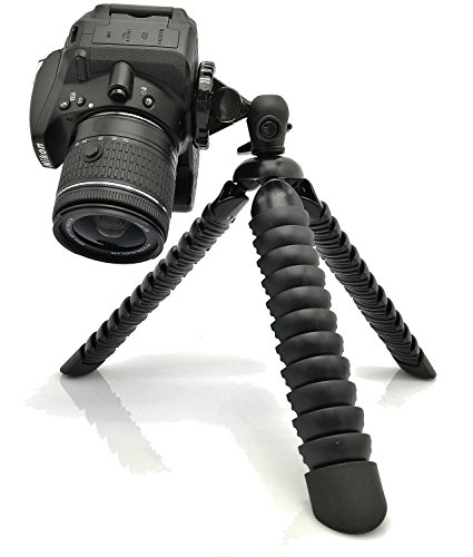 Alimao® Trípode Flexible para Cámaras DSLR, Sin Espejo y Réflex, de Gran Tamaño Soporta Muchos Tipos de Cámaras con Lente Zoom o Teleobjetivo, Cabeza de Bola y Planos para el Diseño de la Toma Perfecta