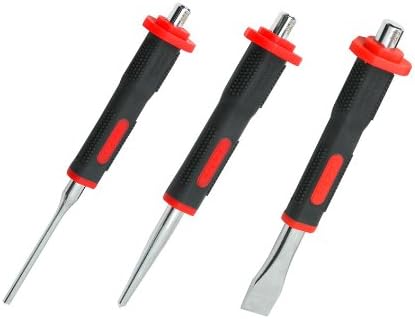 Ampro T19530 Cushion Grip Punch and Chisel Set, 3-Piece