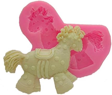 Suzhou Lofter Info Cake Pop Moulds Soap Molds Silicone Candle Fondant 3D Cake DIY Party Mould Baby Birthday (Baby) (Horse)