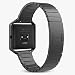 Produktbild MoKo Fitbit Blaze Armband - Edelstahl Replacement Wrist Band Watchband Strap Uhrenarmband Erstatzband mit Metallschließe und Schnalle für Fitbit Blaze Smart Fitness Watch, Schwarz