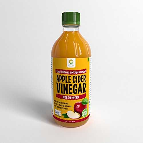 Nutrinelife Natural Pure Apple Cider Vinegar ACV 500 ml with Mother No Added Sugar Raw Unfiltered Unpasteurized Edible Drink/ Extract/ Juice/ Essence/ Liquid/ Products/ Supplements/ Toner for Weight Loss, Skin, Hair Growth, Face, Beauty, Health Small Bottle for Men, Women RS.799 (58.00% Off) - Amazon