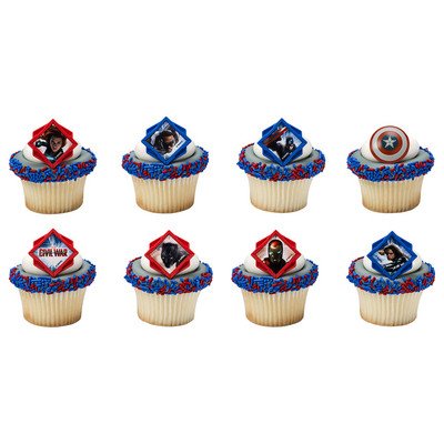 Preisvergleich Produktbild Captain America Divided Cupcake Rings - 24 ct by Captain america